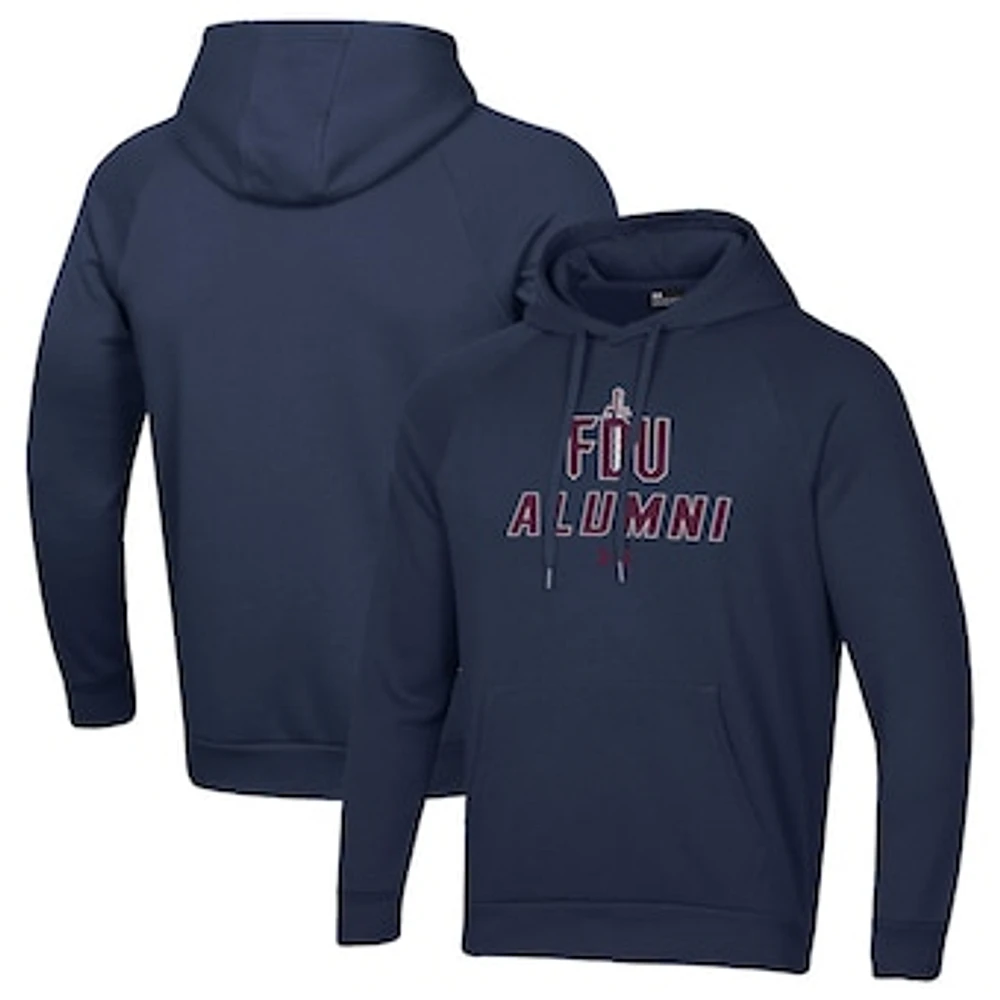 Men's Under Armour Navy Fairleigh Dickinson Knights Alumni Rival Fleece Pullover Hoodie