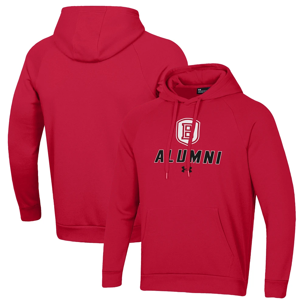 Men's Under Armour Red Bradley Braves Alumni Rival Fleece Pullover Hoodie