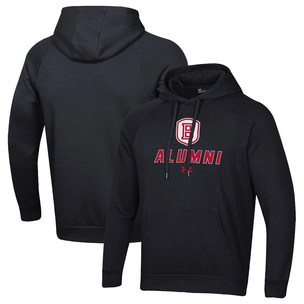 Men's Under Armour Black Bradley Braves Alumni Rival Fleece Pullover Hoodie