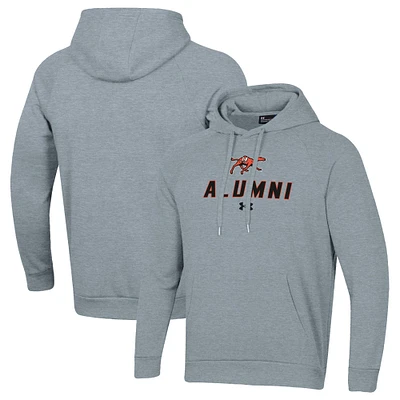 Men's Under Armour Gray Campbell Fighting Camels Alumni Rival Fleece Pullover Hoodie
