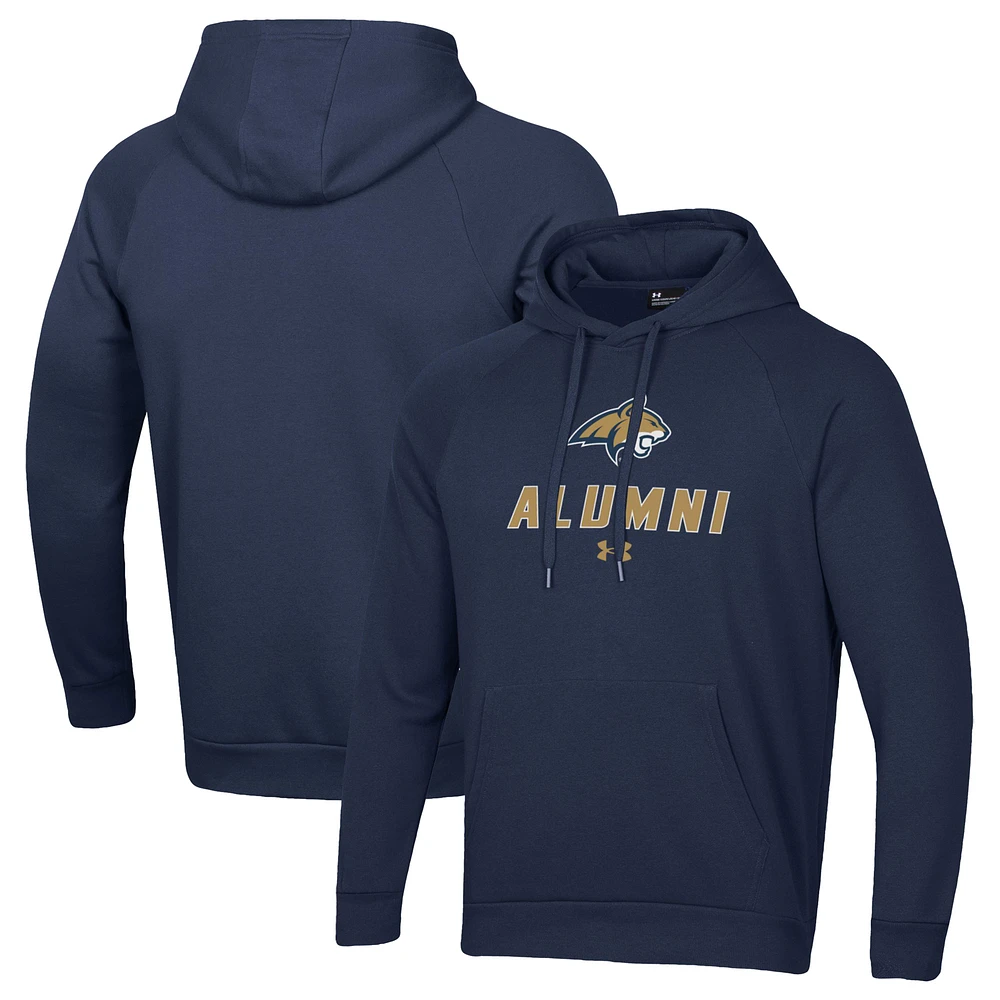 Men's Under Armour Navy Montana State Bobcats Alumni Rival Fleece Pullover Hoodie