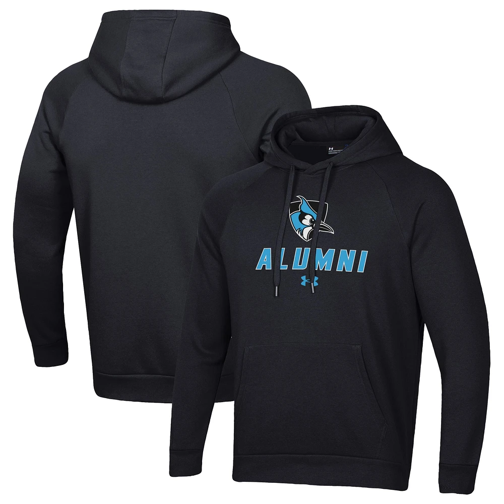 Men's Under Armour Black Johns Hopkins Blue Jays Alumni Rival Fleece Pullover Hoodie