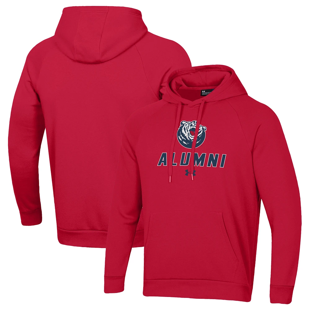 Men's Under Armour Red Belmont Bruins Alumni Rival Fleece Pullover Hoodie