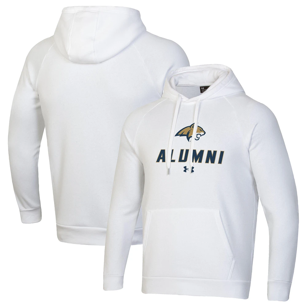 Men's Under Armour White Montana State Bobcats Alumni Rival Fleece Pullover Hoodie