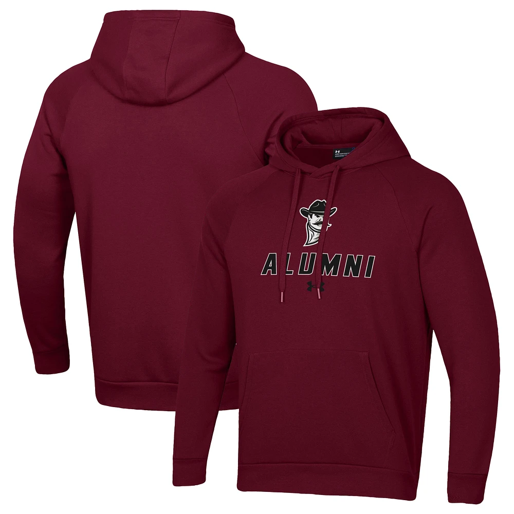 Men's Under Armour Maroon New Mexico State Aggies Alumni Rival Fleece Pullover Hoodie