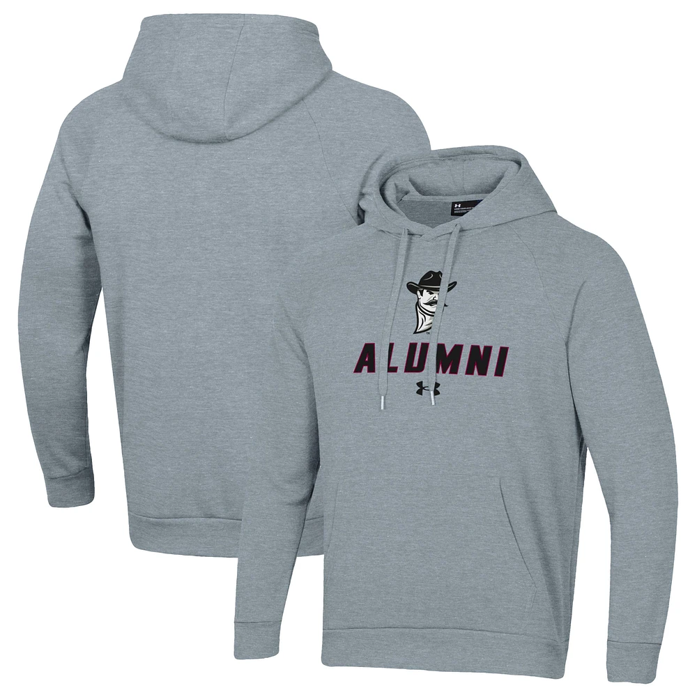 Men's Under Armour Gray New Mexico State Aggies Alumni Rival Fleece Pullover Hoodie