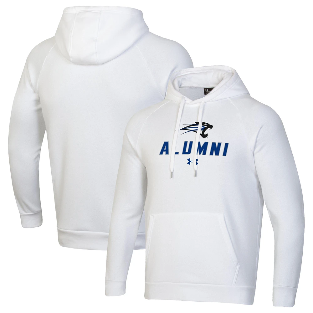 Men's Under Armour White Saint Francis Cougars Alumni Rival Raglan Fleece Pullover Hoodie
