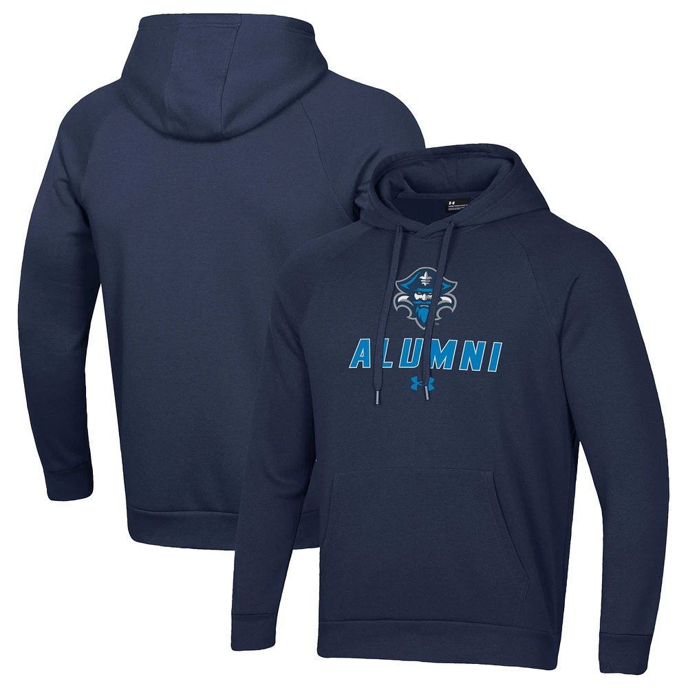 Men's Under Armour Navy New Orleans Privateers Alumni Rival Fleece Pullover Hoodie