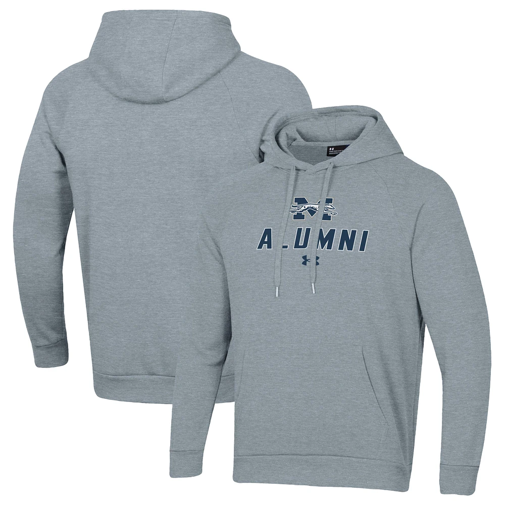 Men's Under Armour Gray Moravian Greyhounds Alumni Rival Fleece Pullover Hoodie