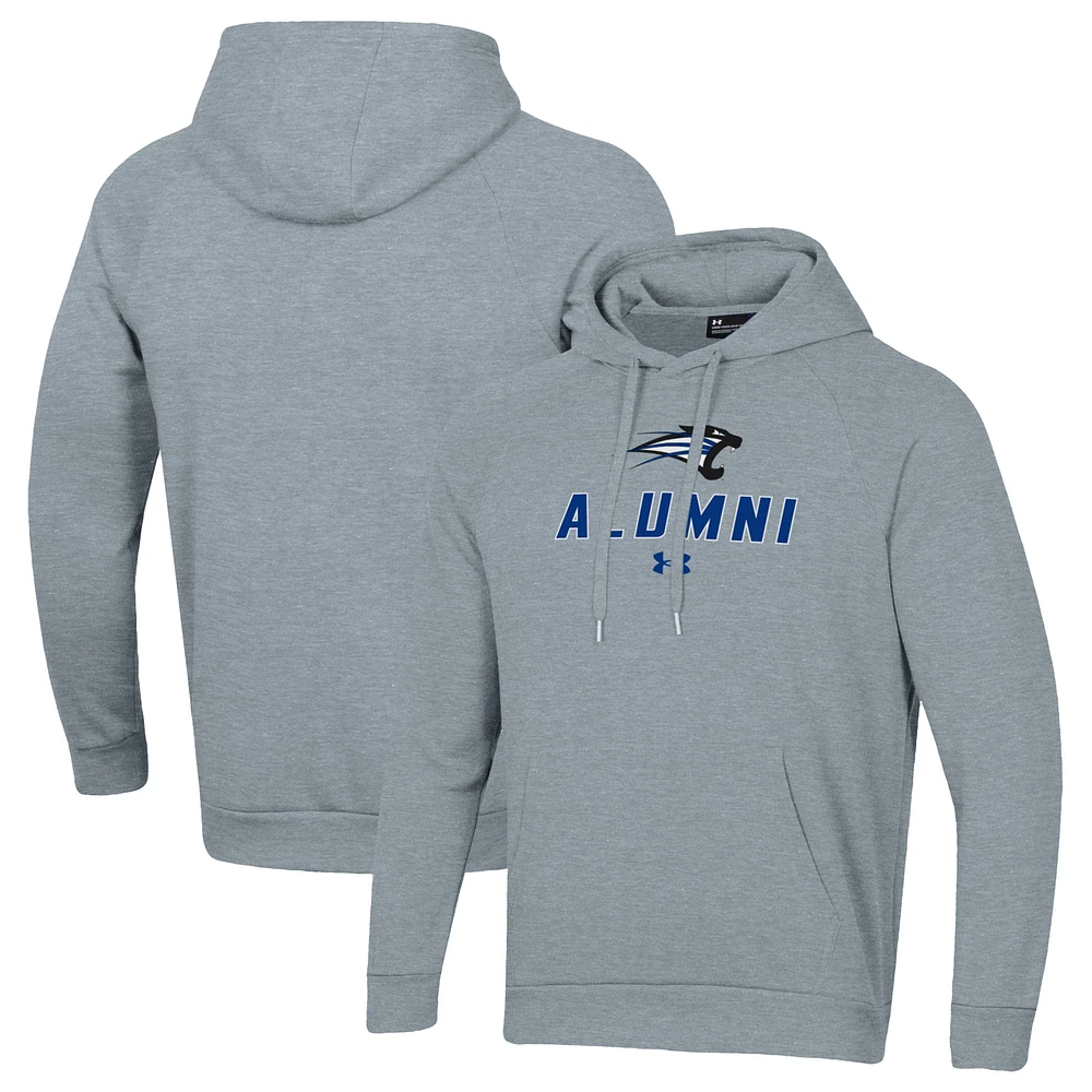 Men's Under Armour Gray Saint Francis Cougars Alumni Rival Raglan Fleece Pullover Hoodie