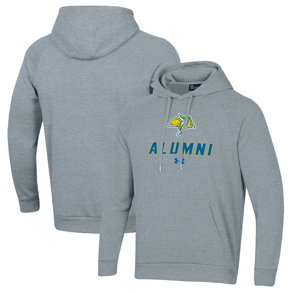 Men's Under Armour Gray South Dakota State Jackrabbits Alumni Rival Fleece Pullover Hoodie