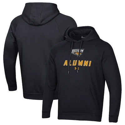 Men's Under Armour Black Towson Tigers Alumni Rival Fleece Pullover Hoodie