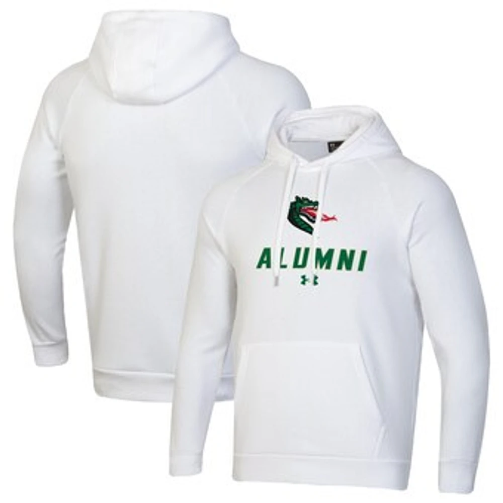 Men's Under Armour White UAB Blazers Alumni Rival Fleece Pullover Hoodie