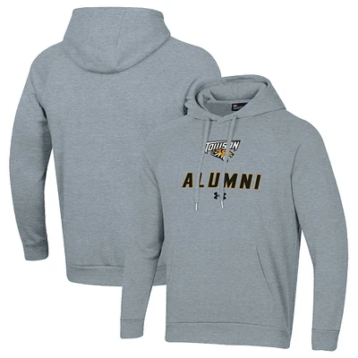 Men's Under Armour Gray Towson Tigers Alumni Rival Fleece Pullover Hoodie