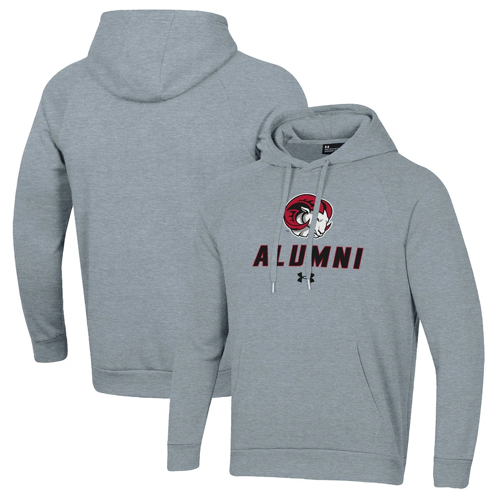 Men's Under Armour Gray Winston-Salem State Rams Alumni Rival Fleece Pullover Hoodie