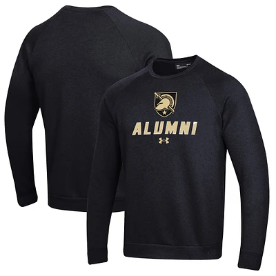 Men's Under Armour Black Army Black Knights Alumni Rival Fleece Pullover Sweatshirt