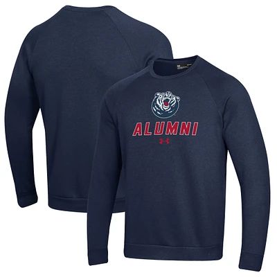 Men's Under Armour Navy Belmont Bruins Alumni Rival Fleece Pullover Sweatshirt