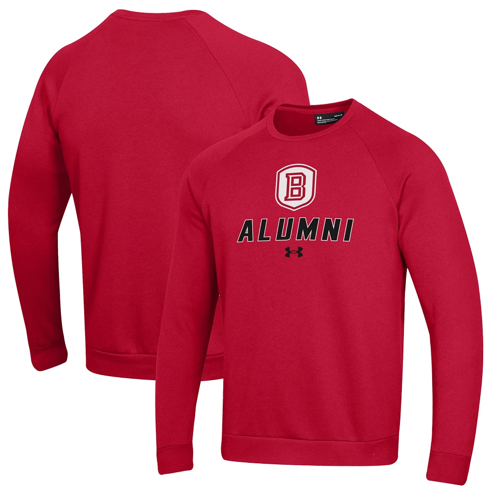 Men's Under Armour Red Bradley Braves Alumni Rival Fleece Pullover Sweatshirt