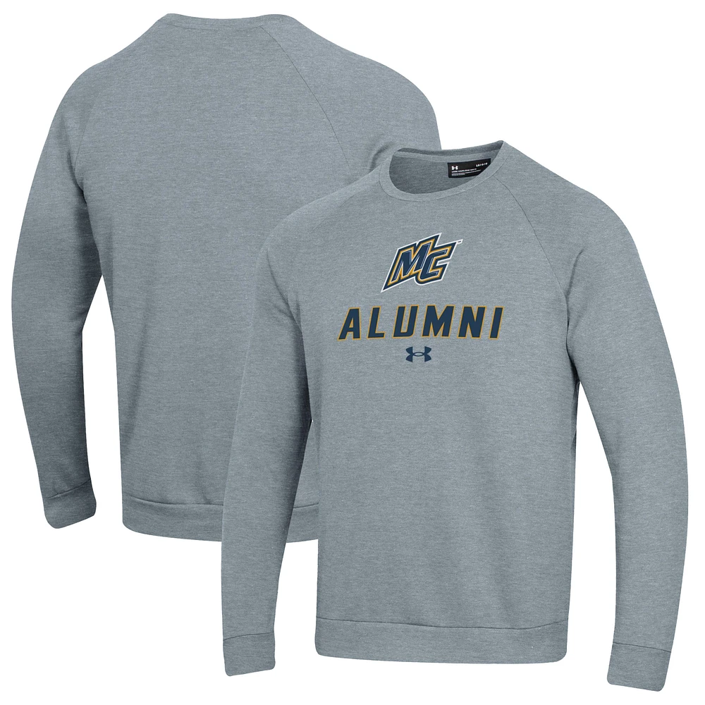Men's Under Armour Gray Merrimack College Warriors Alumni Rival Fleece Pullover Sweatshirt
