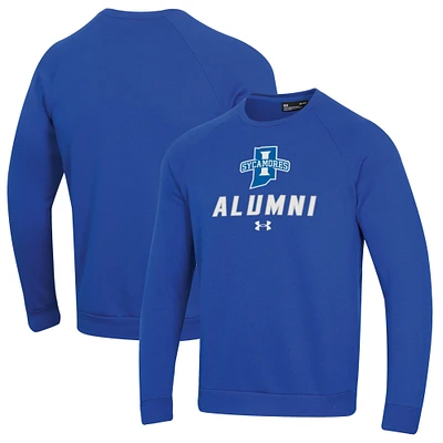 Men's Under Armour Royal Indiana State Sycamores Alumni Rival Fleece Pullover Sweatshirt