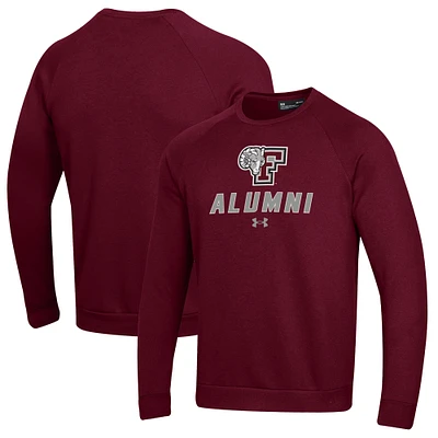 Men's Under Armour Maroon Fordham Rams Alumni Rival Fleece Pullover Sweatshirt