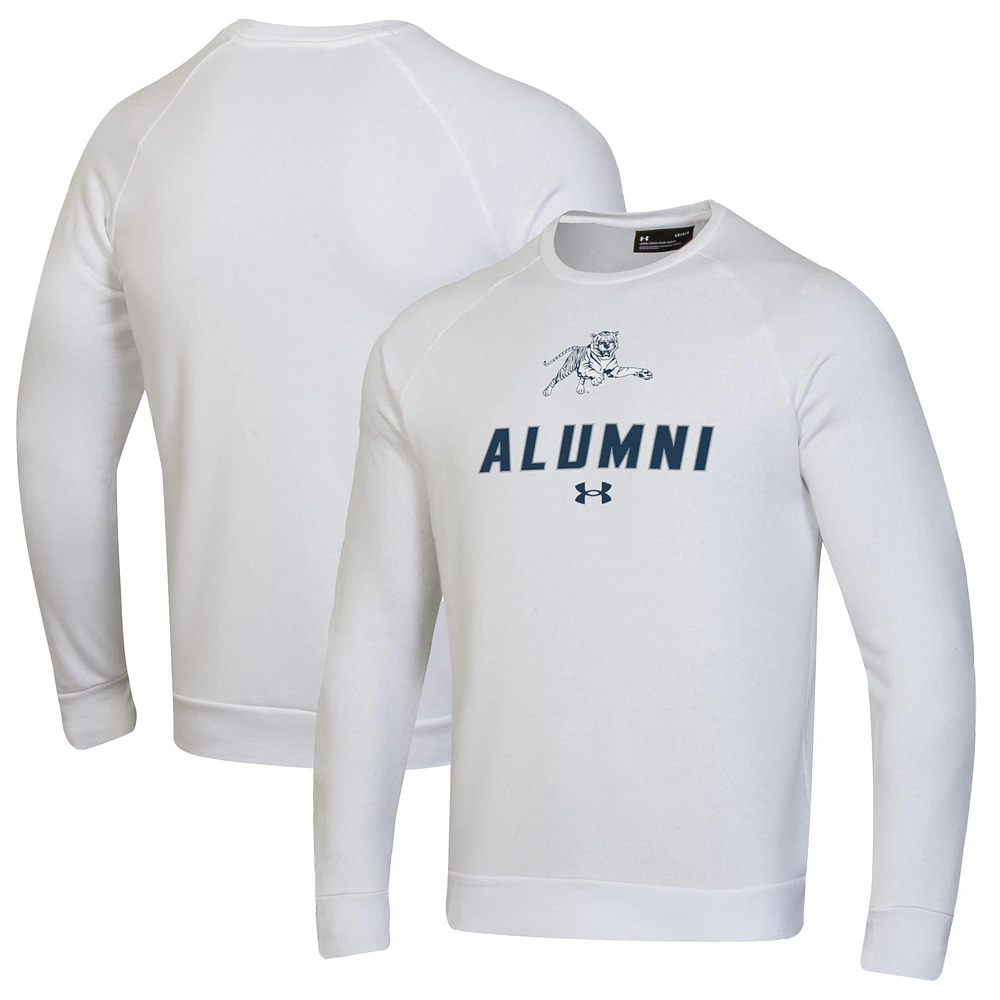 Men's Under Armour White Jackson State Tigers Alumni Rival Fleece Pullover Sweatshirt