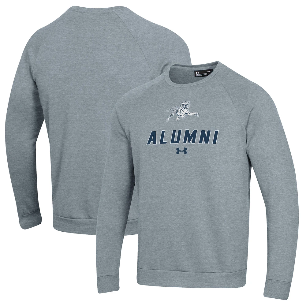 Men's Under Armour Gray Jackson State Tigers Alumni Rival Fleece Pullover Sweatshirt