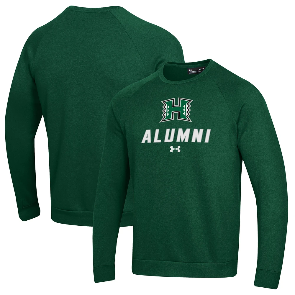 Men's Under Armour Hawaii Rainbow Warriors Alumni Rival Fleece Pullover Sweatshirt