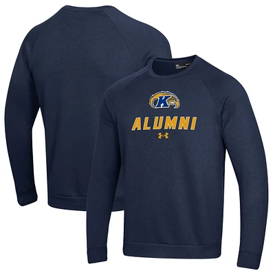 Men's Under Armour Navy Kent State Golden Flashes Alumni Rival Fleece Pullover Sweatshirt