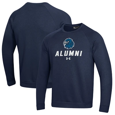 Men's Under Armour Navy Monmouth Hawks Alumni Rival Fleece Pullover Sweatshirt