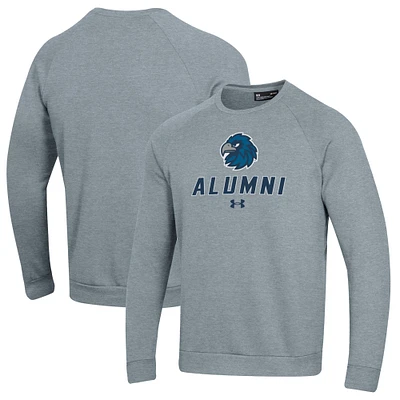 Men's Under Armour Gray Monmouth Hawks Alumni Rival Fleece Pullover Sweatshirt