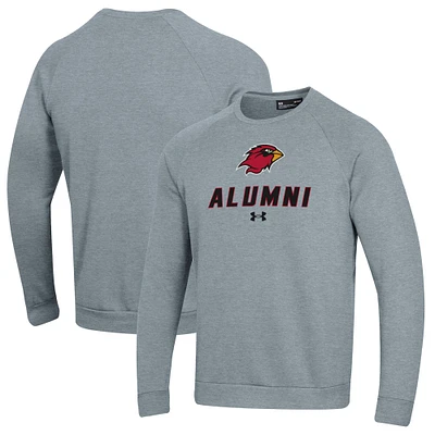 Men's Under Armour Gray Lamar Cardinals Alumni Rival Fleece Pullover Sweatshirt