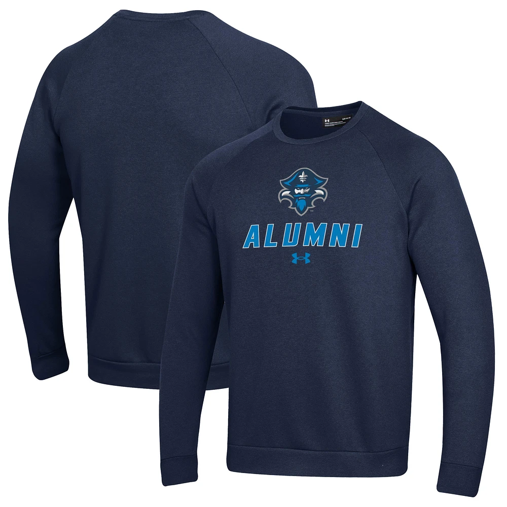 Men's Under Armour Navy New Orleans Privateers Alumni Rival Fleece Pullover Sweatshirt