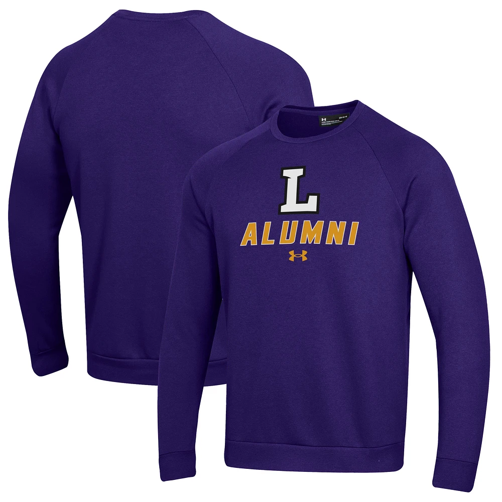 Men's Under Armour Purple Lipscomb Bisons Alumni Rival Fleece Pullover Sweatshirt