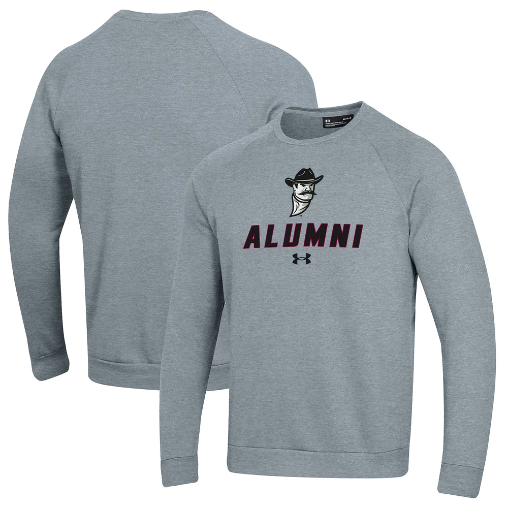 Men's Under Armour Gray New Mexico State Aggies Alumni Rival Fleece Pullover Sweatshirt