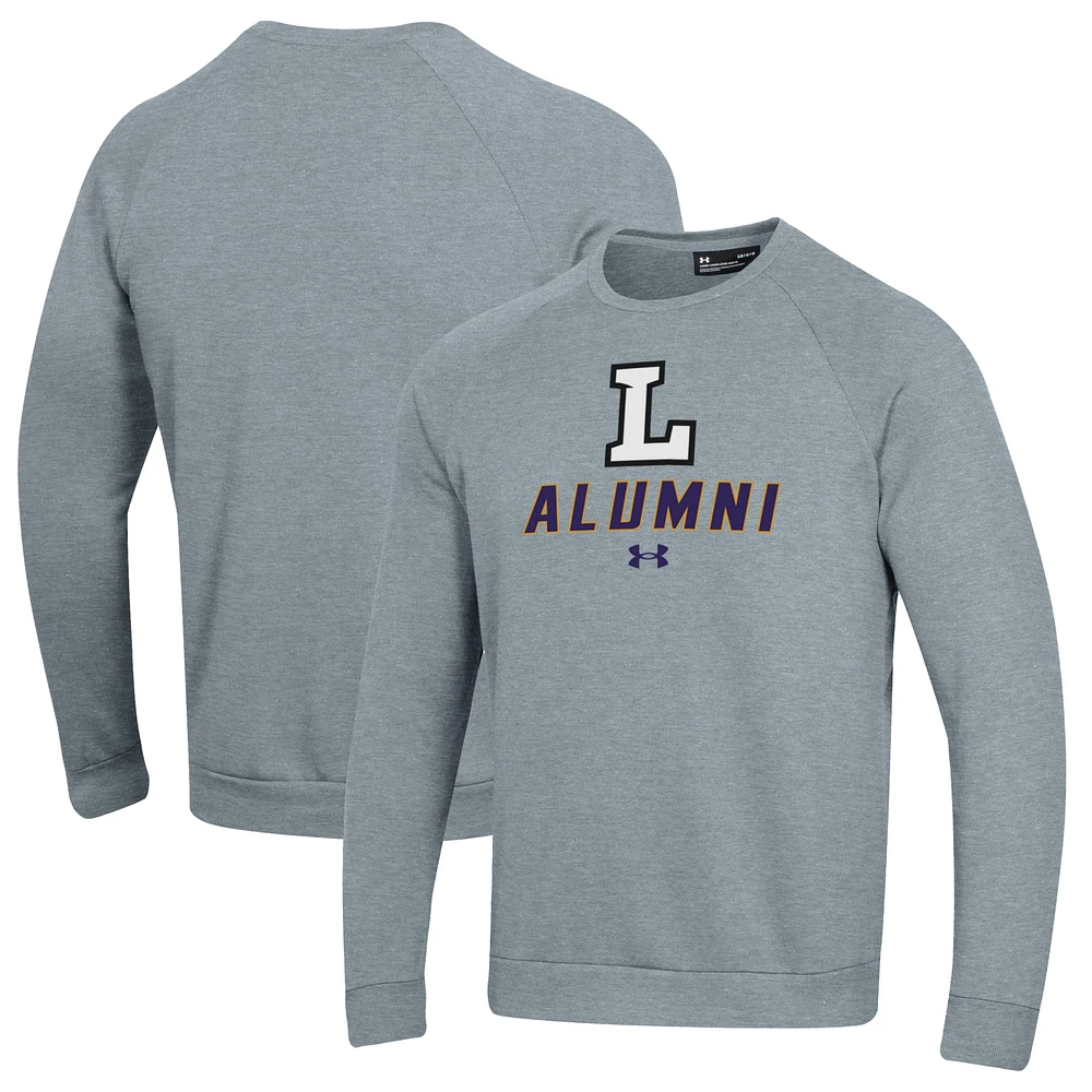 Men's Under Armour Gray Lipscomb Bisons Alumni Rival Fleece Pullover Sweatshirt