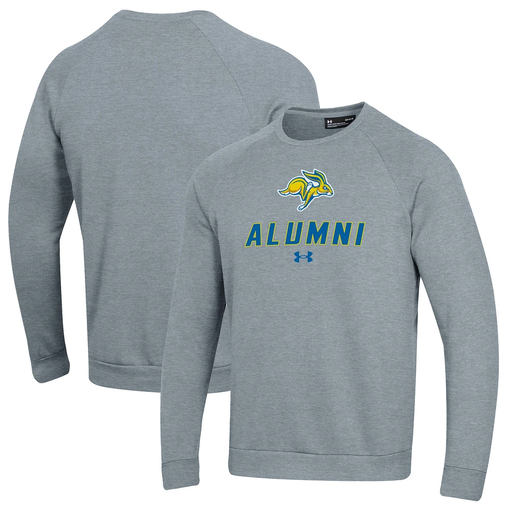 Men's Under Armour Gray South Dakota State Jackrabbits Alumni Rival Fleece Pullover Sweatshirt