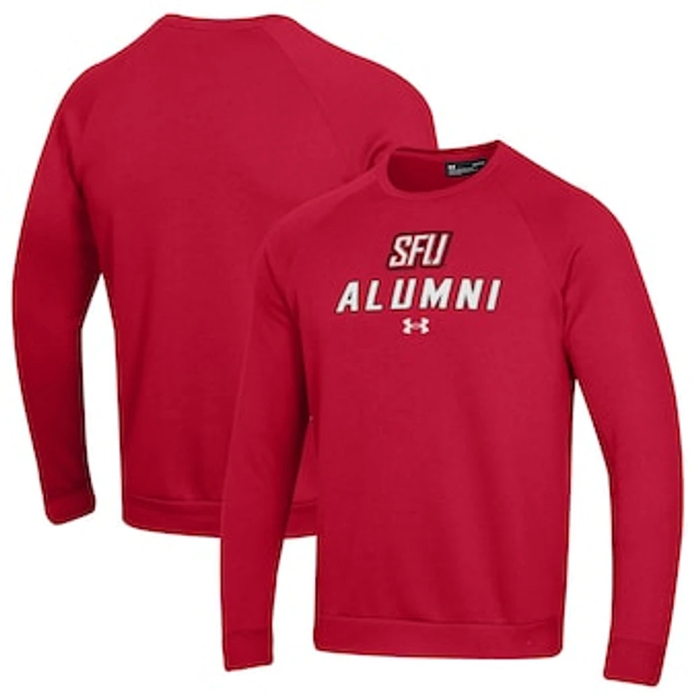 Men's Under Armour Saint Francis Red Flash Alumni Rival Fleece Pullover Sweatshirt