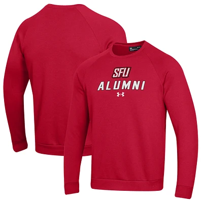 Men's Under Armour Saint Francis Red Flash Alumni Rival Fleece Pullover Sweatshirt