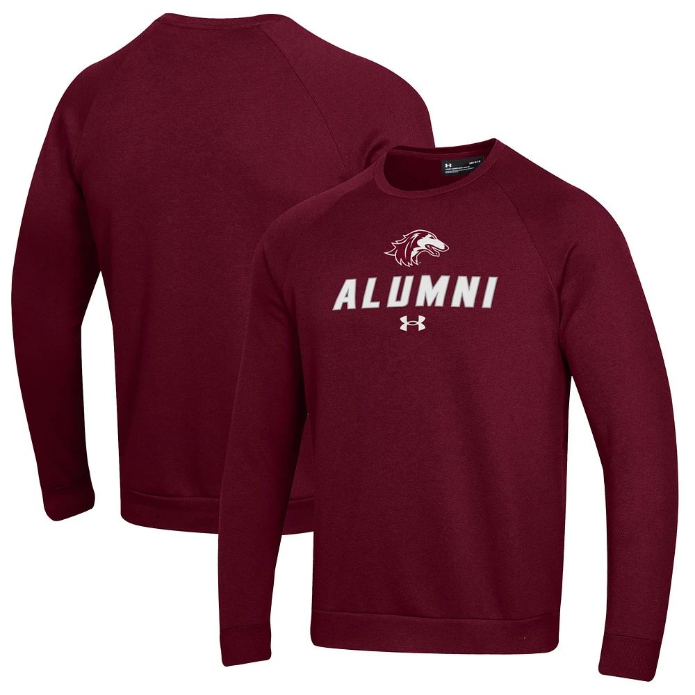 Men's Under Armour Maroon Southern Illinois Salukis Alumni Rival Fleece Pullover Sweatshirt