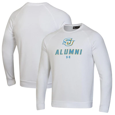 Men's Under Armour White Southern University Jaguars Alumni Rival Fleece Pullover Sweatshirt