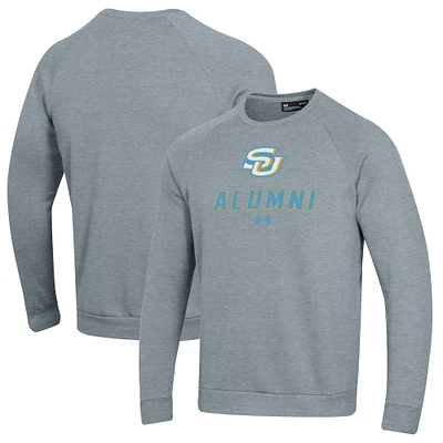 Men's Under Armour Gray Southern University Jaguars Alumni Rival Fleece Pullover Sweatshirt