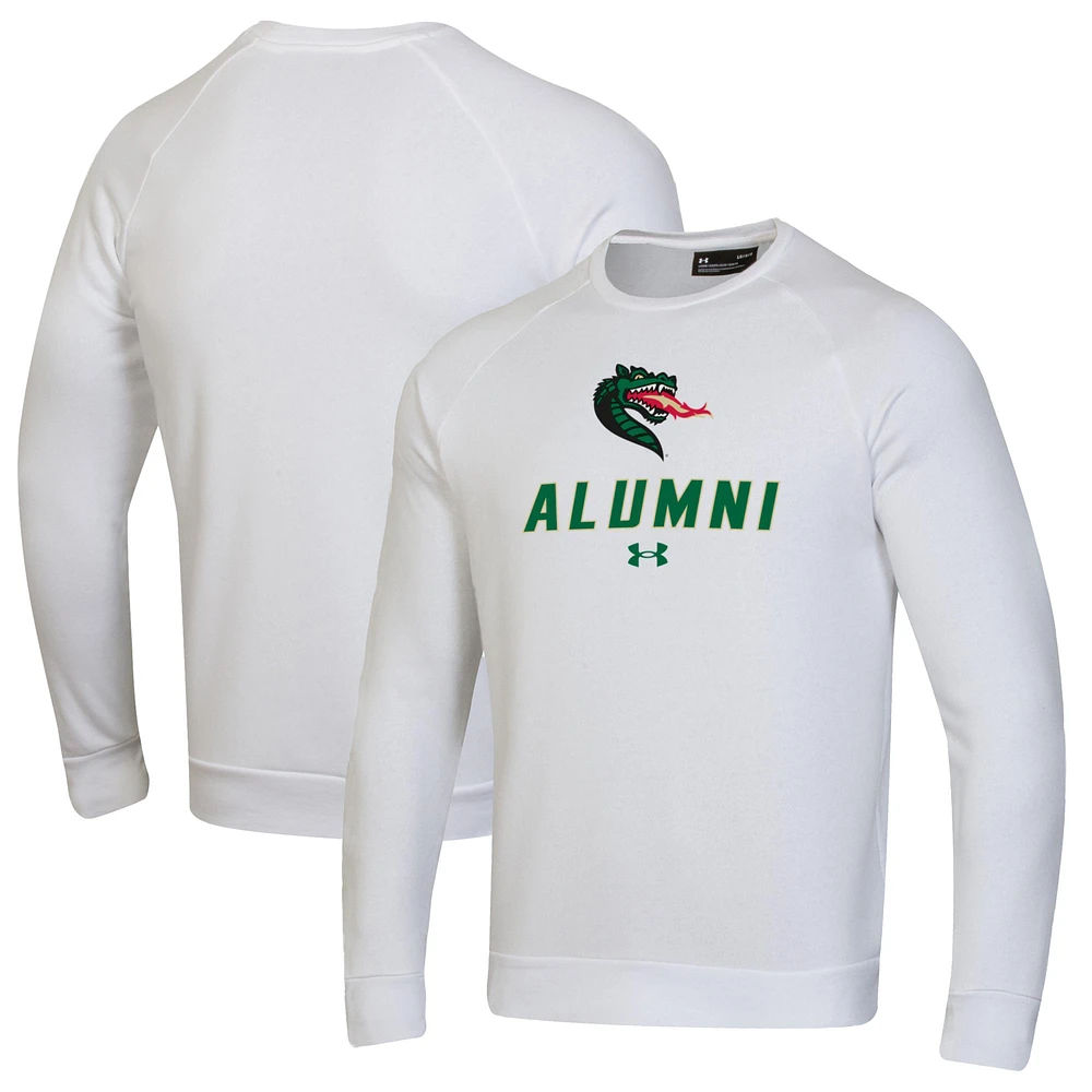 Men's Under Armour White UAB Blazers Alumni Rival Fleece Pullover Sweatshirt