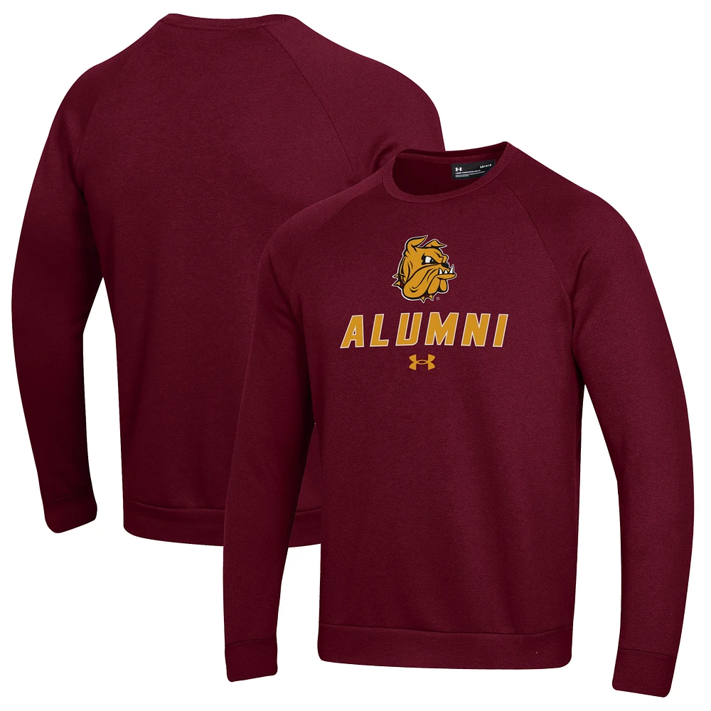 Men's Under Armour Red Minnesota Duluth Bulldogs Alumni Rival Fleece Pullover Sweatshirt