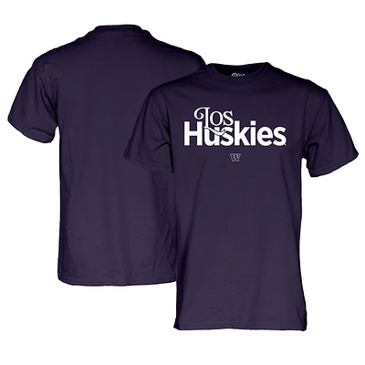 Unisex Blue 84 Purple Washington Huskies Los Huskies T-Shirt