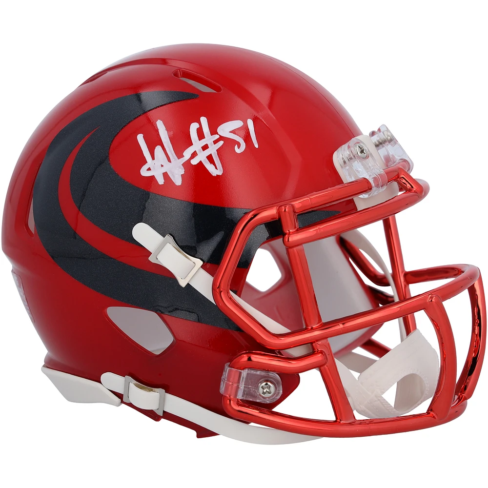 Will Anderson Jr. Houston Texans Autographed Riddell 2024 Alternate Speed Mini Helmet