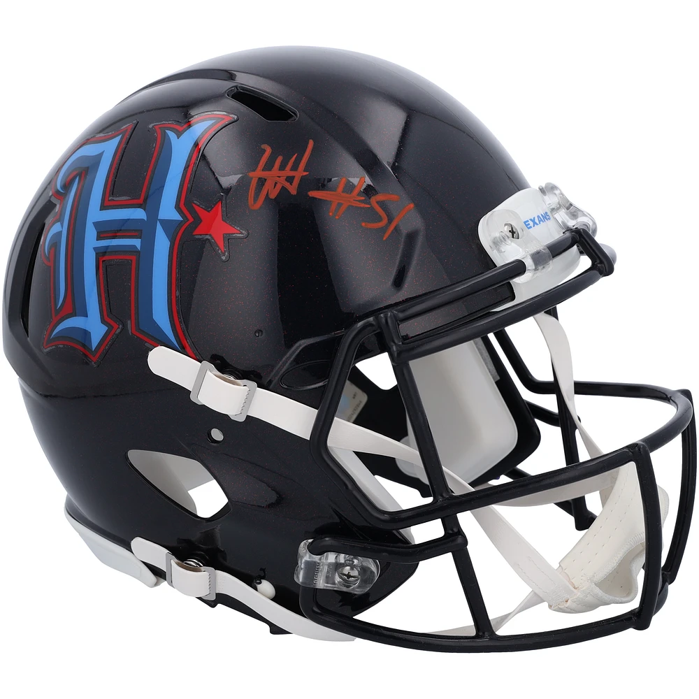 Will Anderson Jr. Houston Texans Autographed Riddell 2024 Speed Authentic Helmet