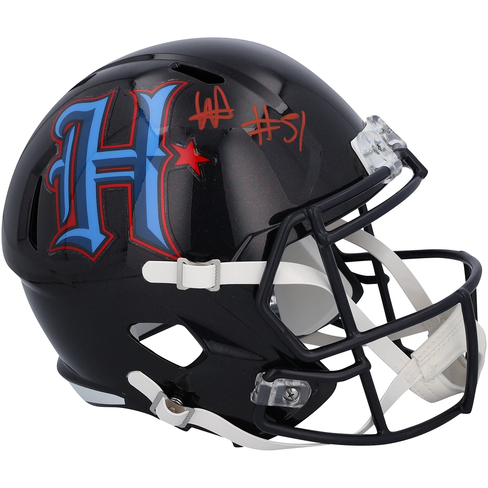 Will Anderson Jr. Houston Texans Autographed Riddell 2024 2nd Alternate Speed Replica Helmet