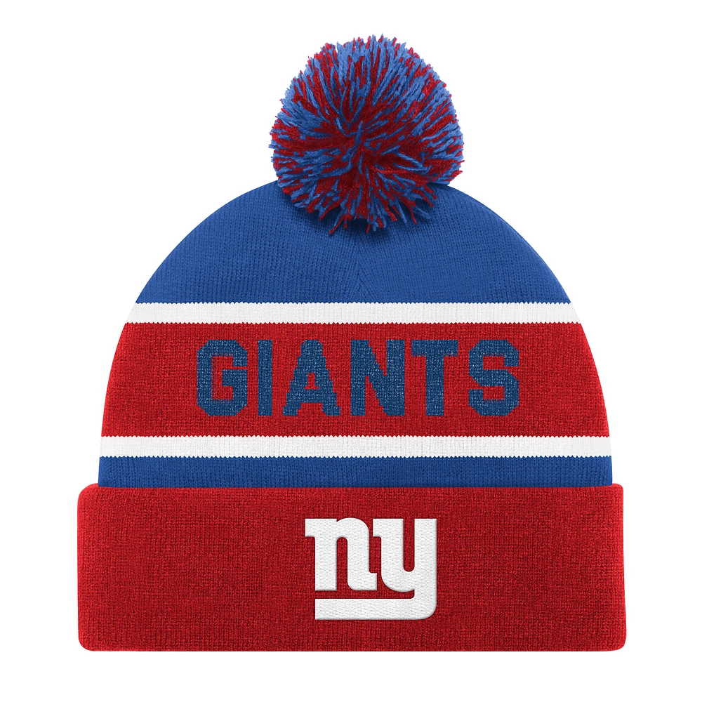 Unisex Starter Red New York Giants Cuffed Knit Hat with Pom