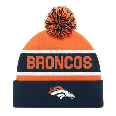 Unisex Starter Navy Denver Broncos Cuffed Knit Hat with Pom